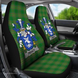 Irish Treacy or Tracy Coat of Arms Family Crest Ireland Car Seat Cover Irish National Tartan Irish County Car Seat Cover