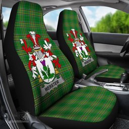 Irish Webster Coat of Arms Family Crest Ireland Car Seat Cover Irish National Tartan Irish County Car Seat Cover