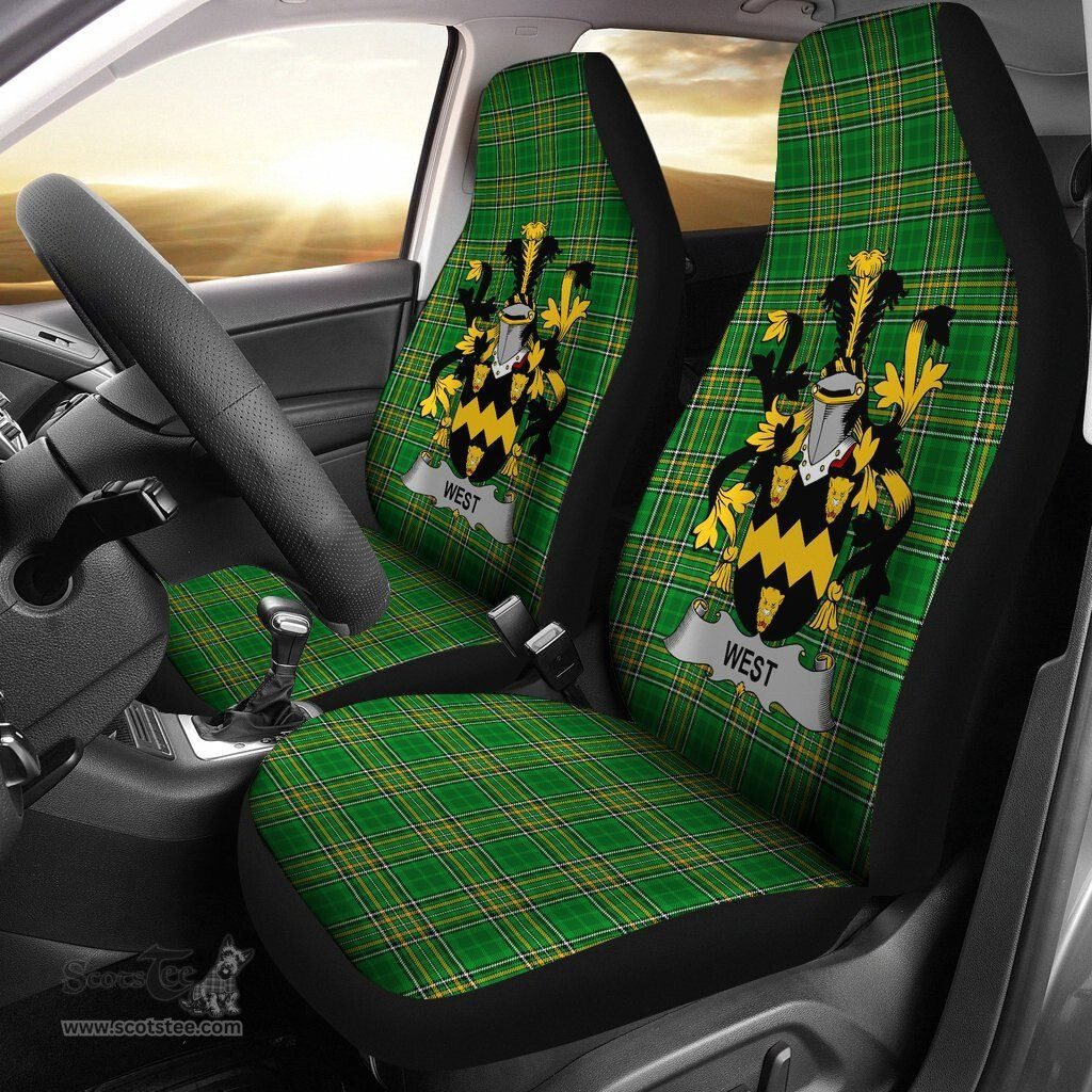 Irish West Coat of Arms Family Crest Ireland Car Seat Cover Irish National Tartan Irish County Car Seat Cover
