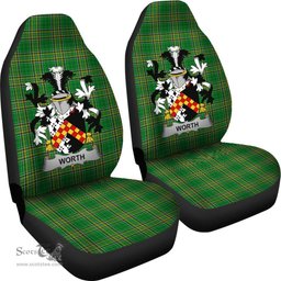Irish Worth or McWorth Coat of Arms Family Crest Ireland Car Seat Cover Irish National Tartan Irish County Car Seat Cover