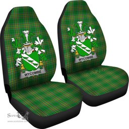 Irish Wycombe Coat of Arms Family Crest Ireland Car Seat Cover Irish National Tartan Irish County Car Seat Cover