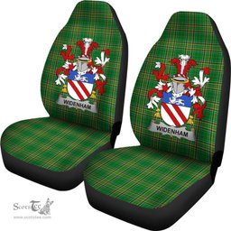 Irish Widenham Coat of Arms Family Crest Ireland Car Seat Cover Irish National Tartan Irish County Car Seat Cover