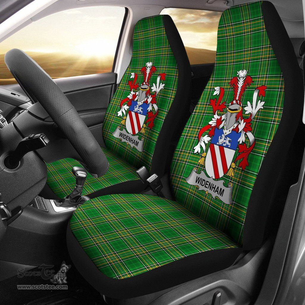 Irish Widenham Coat of Arms Family Crest Ireland Car Seat Cover Irish National Tartan Irish County Car Seat Cover