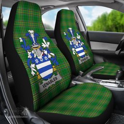 Irish Venables Coat of Arms Family Crest Ireland Car Seat Cover Irish National Tartan Irish County Car Seat Cover
