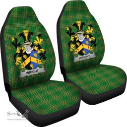 Irish Wright Coat of Arms Family Crest Ireland Car Seat Cover Irish National Tartan Irish County Car Seat Cover