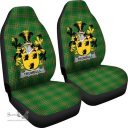 Irish Trumbull or Turnbull Coat of Arms Family Crest Ireland Car Seat Cover Irish National Tartan Irish County Car Seat Cover