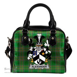 Irish Alexander Coat of Arms Family Crest Ireland Shoulder Handbag Irish National Tartan Irish County Handbag