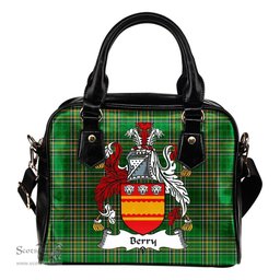 Irish Berry Coat of Arms Family Crest Ireland Shoulder Handbag Irish National Tartan Irish County Handbag