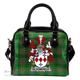 Irish Bloomfield Coat of Arms Family Crest Ireland Shoulder Handbag Irish National Tartan Irish County Handbag