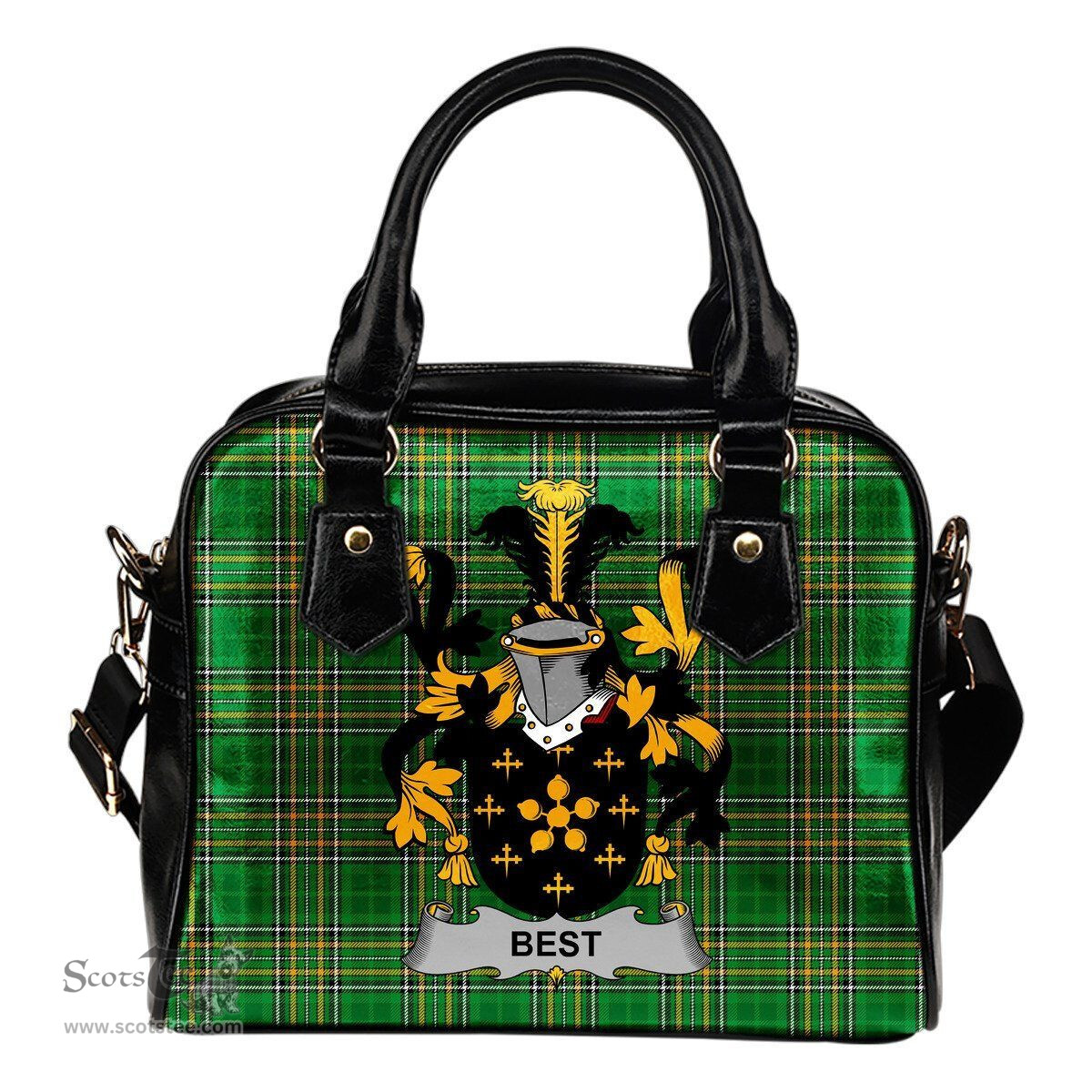 Irish Best Coat of Arms Family Crest Ireland Shoulder Handbag Irish National Tartan Irish County Handbag