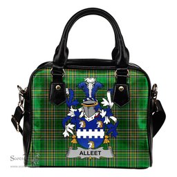 Irish Alleet Coat of Arms Family Crest Ireland Shoulder Handbag Irish National Tartan Irish County Handbag