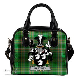 Irish Blayney Coat of Arms Family Crest Ireland Shoulder Handbag Irish National Tartan Irish County Handbag