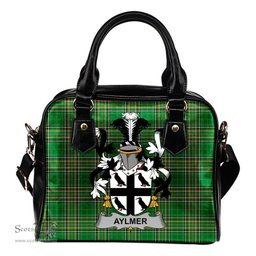 Irish Aylmer Coat of Arms Family Crest Ireland Shoulder Handbag Irish National Tartan Irish County Handbag