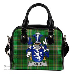 Irish Balle Coat of Arms Family Crest Ireland Shoulder Handbag Irish National Tartan Irish County Handbag
