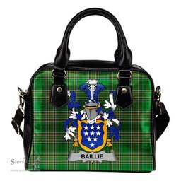 Irish Baillie Coat of Arms Family Crest Ireland Shoulder Handbag Irish National Tartan Irish County Handbag