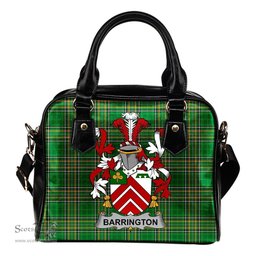 Irish Barrington Coat of Arms Family Crest Ireland Shoulder Handbag Irish National Tartan Irish County Handbag
