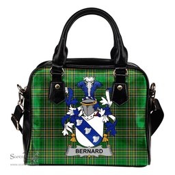 Irish Bernard Coat of Arms Family Crest Ireland Shoulder Handbag Irish National Tartan Irish County Handbag