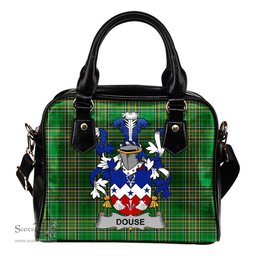 Irish Douse or Dowse Coat of Arms Family Crest Ireland Shoulder Handbag Irish National Tartan Irish County Handbag