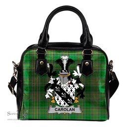 Irish Carolan Coat of Arms Family Crest Ireland Shoulder Handbag Irish National Tartan Irish County Handbag