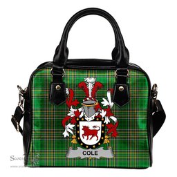 Irish Cole Coat of Arms Family Crest Ireland Shoulder Handbag Irish National Tartan Irish County Handbag