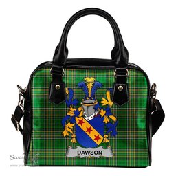 Irish Dawson Coat of Arms Family Crest Ireland Shoulder Handbag Irish National Tartan Irish County Handbag
