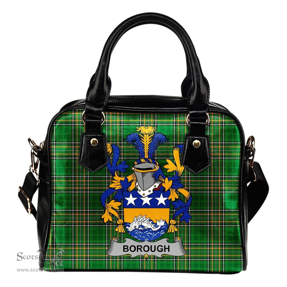Irish Borough Coat of Arms Family Crest Ireland Shoulder Handbag Irish National Tartan Irish County Handbag