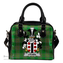 Irish Cromie Coat of Arms Family Crest Ireland Shoulder Handbag Irish National Tartan Irish County Handbag