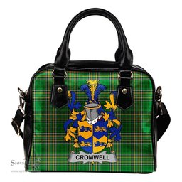 Irish Cromwell Coat of Arms Family Crest Ireland Shoulder Handbag Irish National Tartan Irish County Handbag