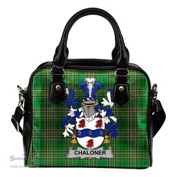 Irish Chaloner Coat of Arms Family Crest Ireland Shoulder Handbag Irish National Tartan Irish County Handbag