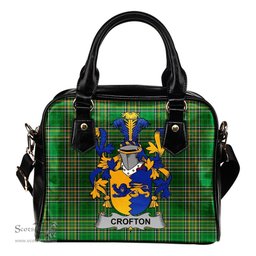 Irish Crofton Coat of Arms Family Crest Ireland Shoulder Handbag Irish National Tartan Irish County Handbag