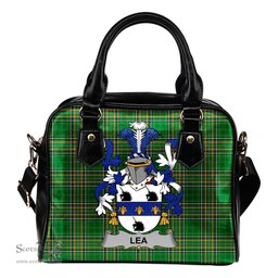 Irish Lea or McLea Coat of Arms Family Crest Ireland Shoulder Handbag Irish National Tartan Irish County Handbag
