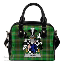 Irish Hand or McClave Coat of Arms Family Crest Ireland Shoulder Handbag Irish National Tartan Irish County Handbag