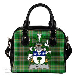 Irish Kidd Coat of Arms Family Crest Ireland Shoulder Handbag Irish National Tartan Irish County Handbag