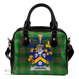 Irish Gervais Coat of Arms Family Crest Ireland Shoulder Handbag Irish National Tartan Irish County Handbag