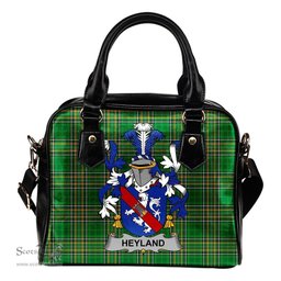 Irish Heyland Coat of Arms Family Crest Ireland Shoulder Handbag Irish National Tartan Irish County Handbag