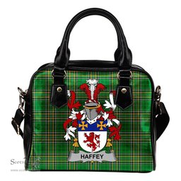Irish Haffey Coat of Arms Family Crest Ireland Shoulder Handbag Irish National Tartan Irish County Handbag