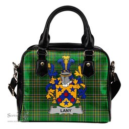 Irish Lany or Laney Coat of Arms Family Crest Ireland Shoulder Handbag Irish National Tartan Irish County Handbag
