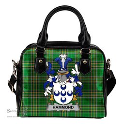 Irish Hammond Coat of Arms Family Crest Ireland Shoulder Handbag Irish National Tartan Irish County Handbag