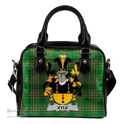 Irish Kyle Coat of Arms Family Crest Ireland Shoulder Handbag Irish National Tartan Irish County Handbag