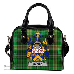 Irish Harris Coat of Arms Family Crest Ireland Shoulder Handbag Irish National Tartan Irish County Handbag