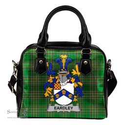 Irish Eardley Coat of Arms Family Crest Ireland Shoulder Handbag Irish National Tartan Irish County Handbag