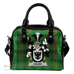 Irish Hoare Coat of Arms Family Crest Ireland Shoulder Handbag Irish National Tartan Irish County Handbag