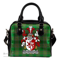 Irish Hetherington Coat of Arms Family Crest Ireland Shoulder Handbag Irish National Tartan Irish County Handbag