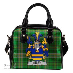 Irish Holte or Holt Coat of Arms Family Crest Ireland Shoulder Handbag Irish National Tartan Irish County Handbag