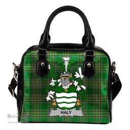 Irish Haly Coat of Arms Family Crest Ireland Shoulder Handbag Irish National Tartan Irish County Handbag