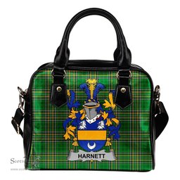 Irish Harnett or Hartnet Coat of Arms Family Crest Ireland Shoulder Handbag Irish National Tartan Irish County Handbag