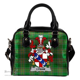 Irish Lynam or O'Lynam Coat of Arms Family Crest Ireland Shoulder Handbag Irish National Tartan Irish County Handbag