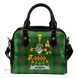 Irish Rowan Coat of Arms Family Crest Ireland Shoulder Handbag Irish National Tartan Irish County Handbag
