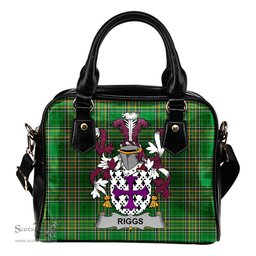 Irish Riggs Coat of Arms Family Crest Ireland Shoulder Handbag Irish National Tartan Irish County Handbag