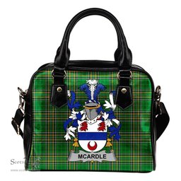 Irish McArdle Coat of Arms Family Crest Ireland Shoulder Handbag Irish National Tartan Irish County Handbag